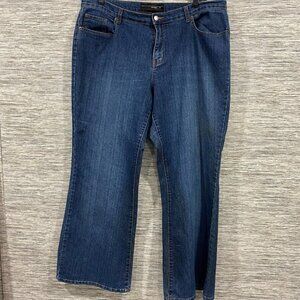 Venizia Womens Plus Size Blue Denim Jeans With Slight Flare Fit Size 24W